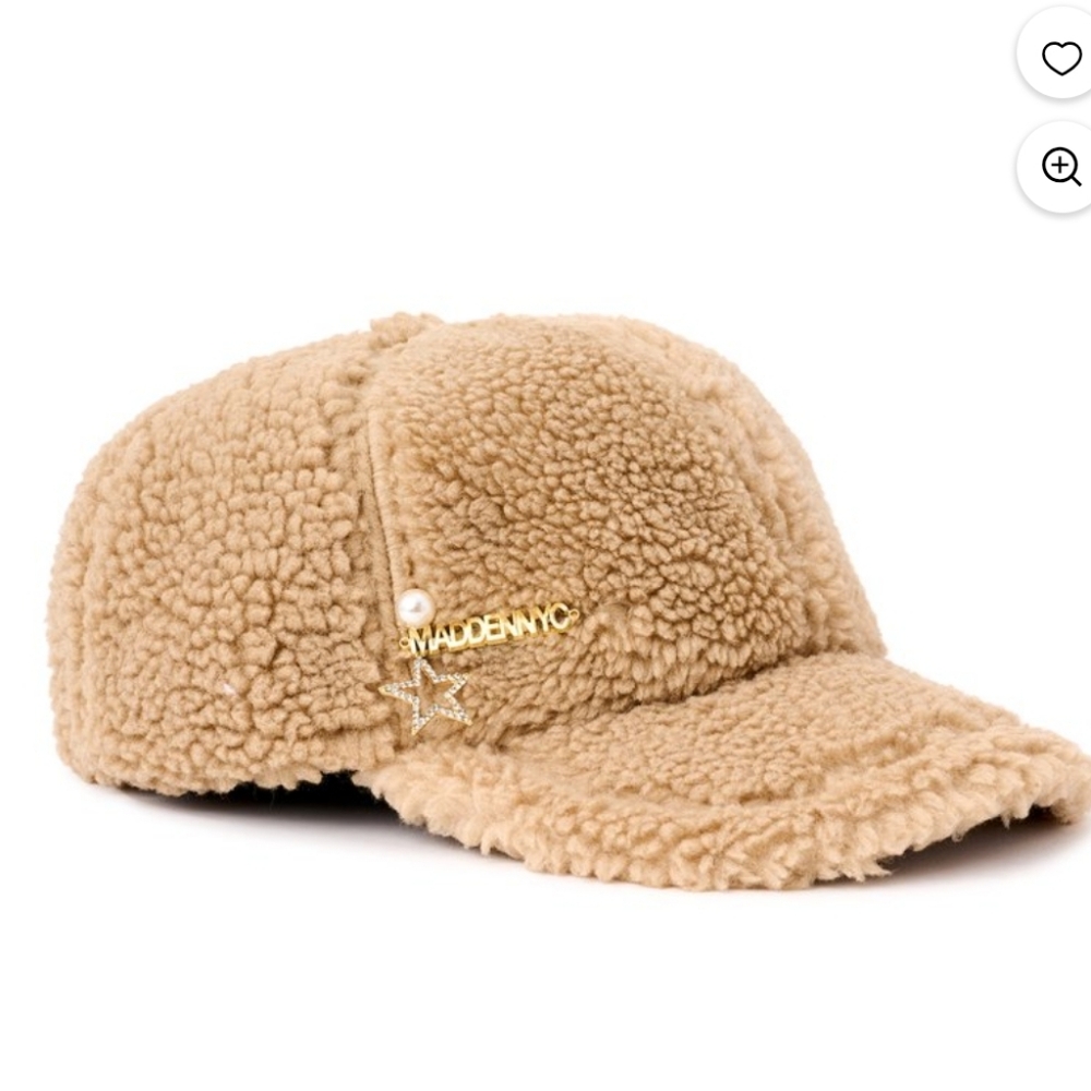 BNWT Madden NYC Beige Sherpa Baseball Cap